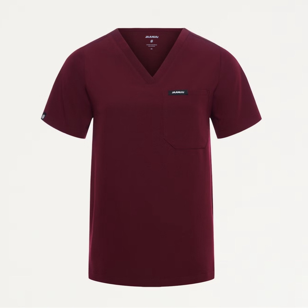 Jaannu Scrub Set Maroon - Size S Womens